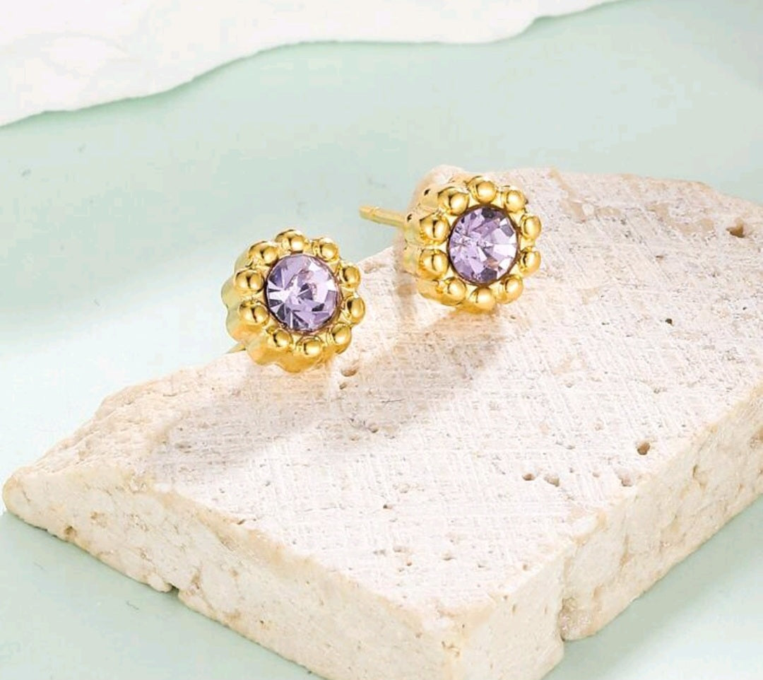 CRISTAL STUD EARRINGS