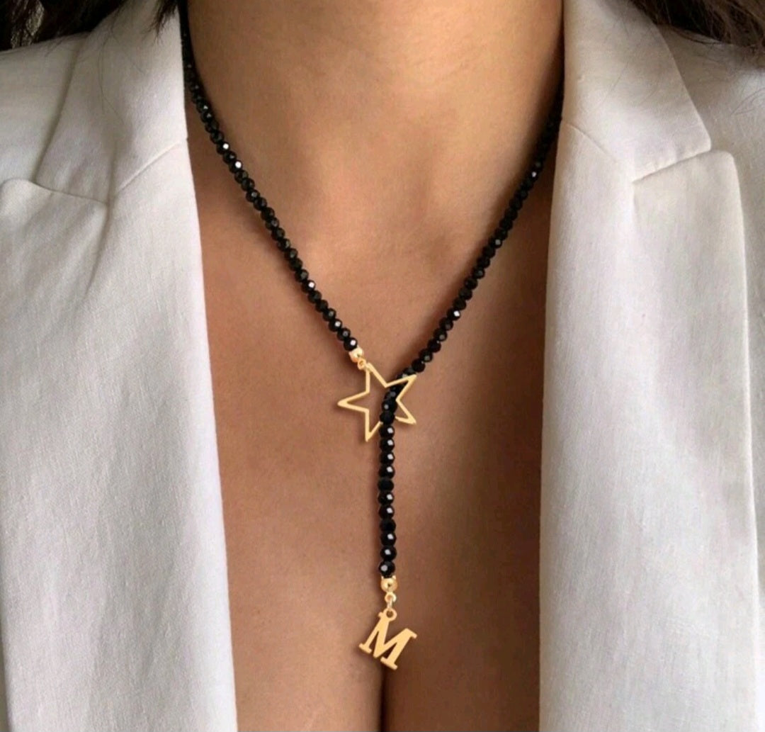 INITIAL STAR NECKLACE