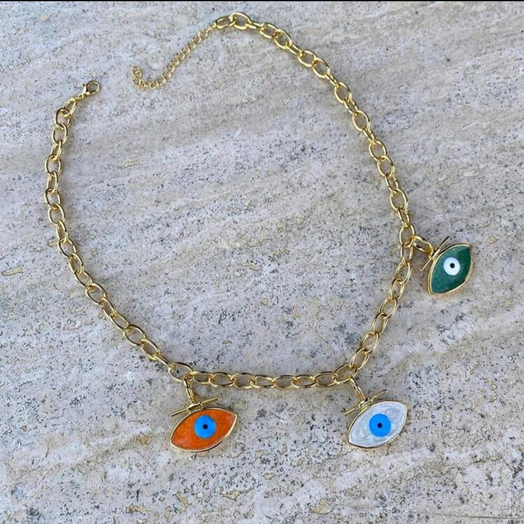 TRIPLE EYE NECKLACE