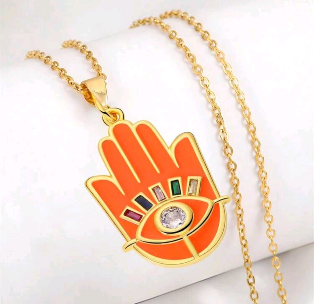 HAMSA HAND PENDANT NECKLACE