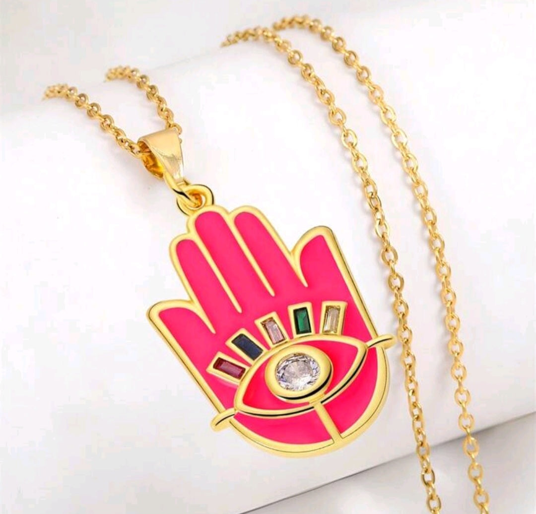 HAMSA HAND PENDANT NECKLACE