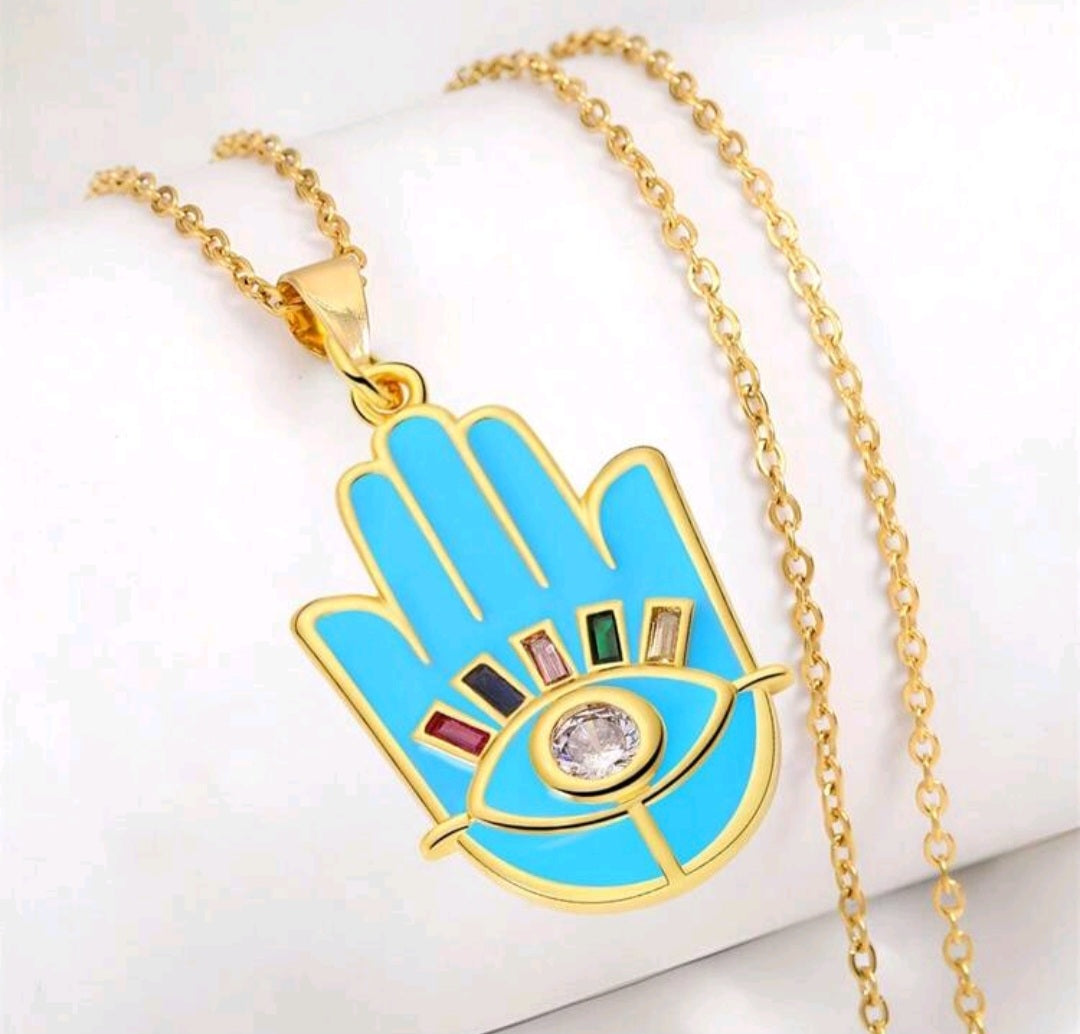 HAMSA HAND PENDANT NECKLACE