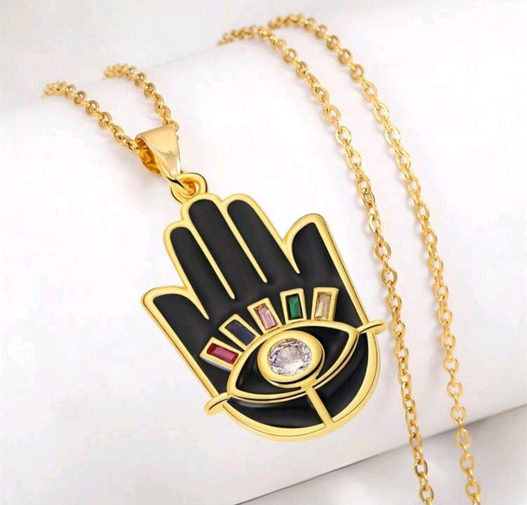 HAMSA HAND PENDANT NECKLACE