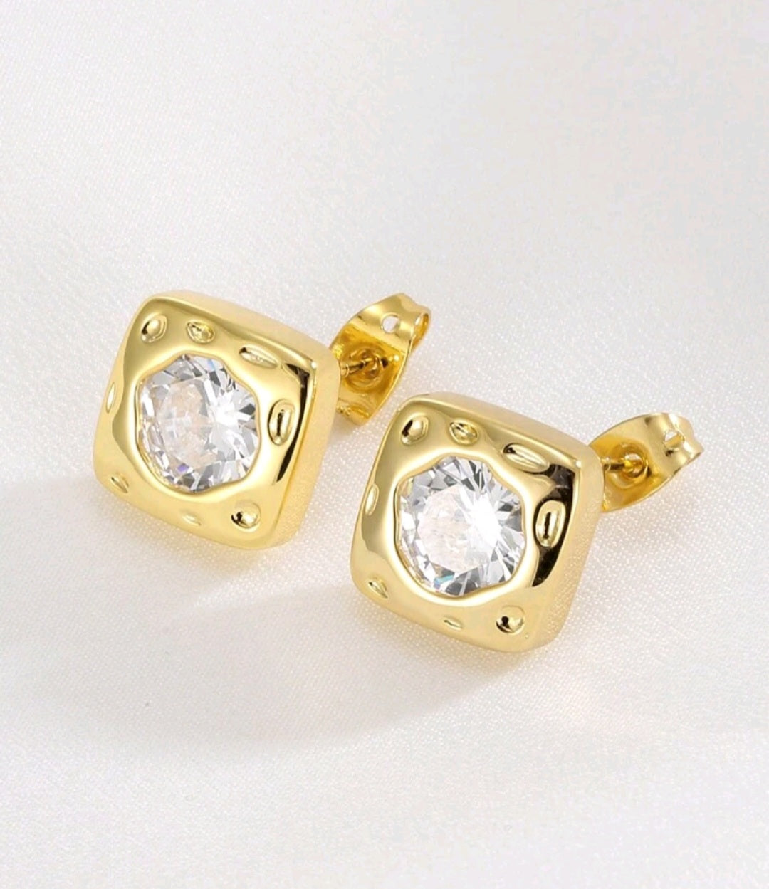 SQUARE ZIRCONIA EARRINGS